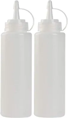 Image de Bouteilles de poivre rechargeables - Lot de 2 - Bouteilles de poivre en plastique - Bouteilles de poivre pour sauces - 450 ml