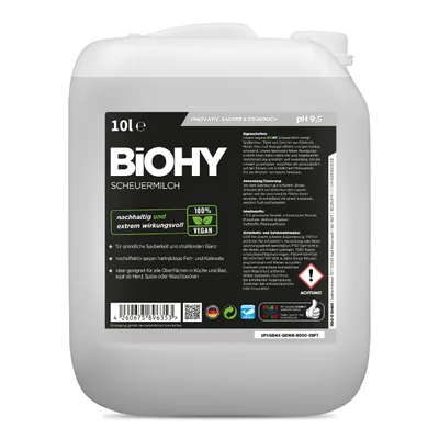 Produktbild von BiOHY Scheuermilch 10L Scheuermittel Küche Glaskeramikkochfeld Topf Bad