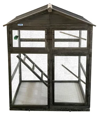 Produktbild von Lendo Online Voliere 115x58x164 cm Graukiefernholz