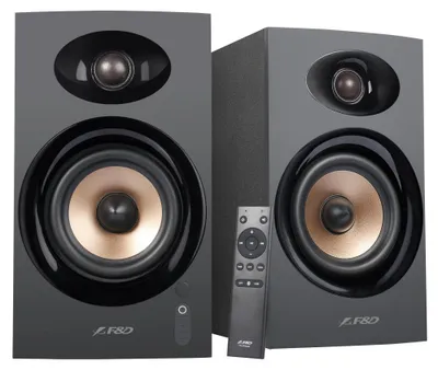 Produktbild von FENDA F&D Lautsprecher R23BT/ 2.0/ 40W/ Holz/ Bluetooth/ Optischer Eingang/ USB-Eingang/ Fernbedienung/ Schwarz