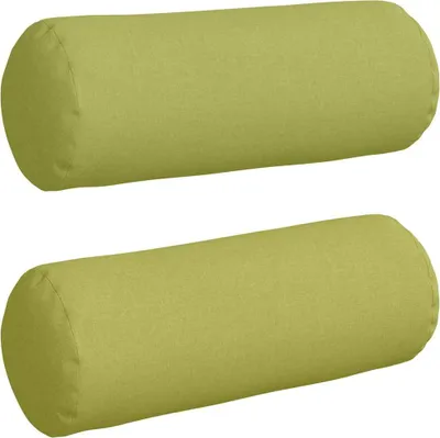 Produktbild von vidaXL Bolsterkissen 2 stk. Stoff Hellgrün Ø 25 x 70 cm