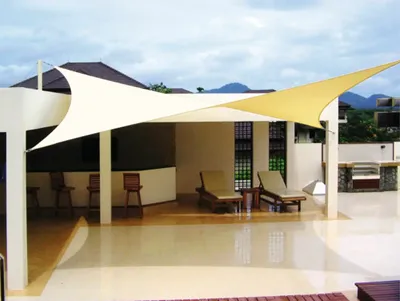 Obrázek produktu pro Sluneční plachta DINAH, HDPE 135 g/m², béžová 360x360 cm