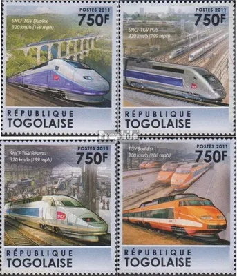 Produktbild von Briefmarken Togo 2011 Mi 4039-4042 (kompl.Ausg.) postfrisch 30 Jahre TGV