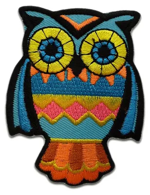 Produktbild von Eule Tier - Aufnäher, Bügelbild, Aufbügler, Applikationen, Patches, Flicken, Zum Aufbügeln, Größe: 7,5 x 5,5 cm
