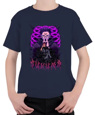 Produktbild von Sukuna Itadori Jujutsu Kaisen Anime Fluchkönig Otaku Geschenk Kinder T-Shirt, Navy, 104