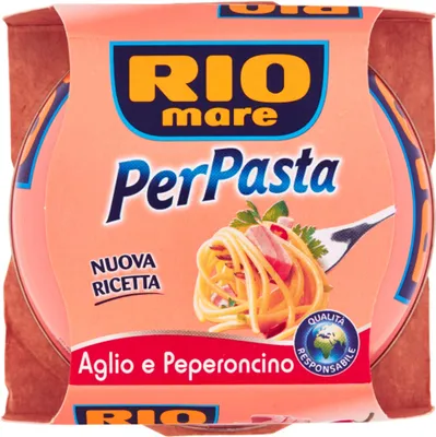 Image de Rio Mare Per Pasta Thon à l'huile d'olive avec ail et piment 160 g.