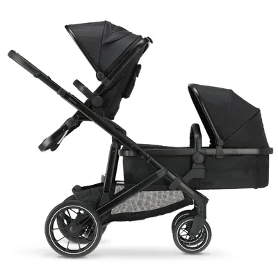 Produktbild von Deryan Evy V2 Kinderwagen 2in1 - Duo Kinderwagen - Erweiterbar inklusive Babywanne und Sitz - Schwarz