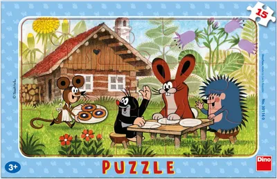 Zdjęcie produktu dla DINO Puzzle Kret i ciasto 15 elementów