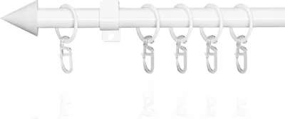 Produktbild von Lichtblick Gardinenstange Kegel, 16 mm, ausziehbar 130 - 240 cm Weiß GK16.130.01