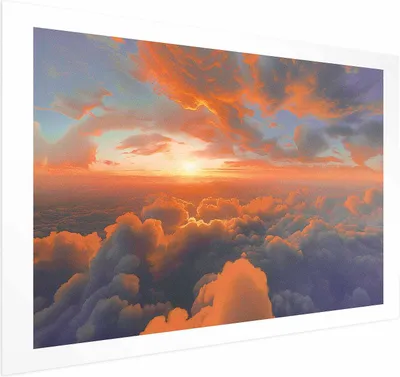 Produktbild von Posterpapier Poster - When Dawn Tickles the Clouds: A Color Show on the Morning Sky 30x21 cm Muster b-H-10038-ao-a