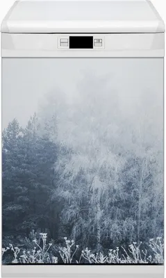 Produktbild von Magnet Folie für Geschirrspüler Küche Magnetmatte 45x80 cm  Dekor Geschirrspüle  - Winterbäume