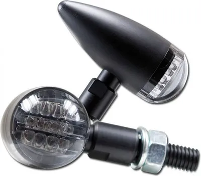 Produktbild von LED-Blinker Mini Bullet ALU schwarz getönt