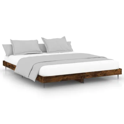 Immagine prodotto di vidaXL Struttura letto senza materasso rovere fumé 120x200 cm materiale a base di legno