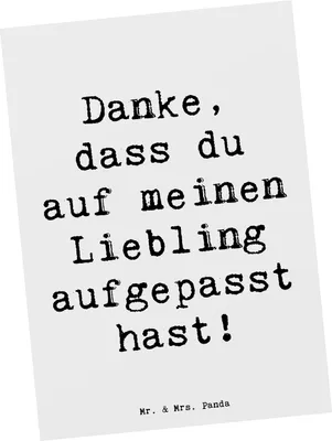 Produktbild von Mr. & Mrs. Panda Postkarte Spruch Dank an Hundesitter - Weiß - Geschenk, Fotokarte, Herzlichen, Danke sagen, Wertschätzung, Aufmerksamkeit, Postkarten, Ausdrücken