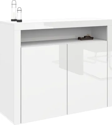 Produktbild von Kommode Highboard "Santa Fe" 107cm, weiß-glänzend