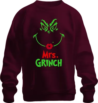 Produktbild von Mrs. GRINCH Weihnachten Lustig Weihnachtsfrau Grinch Geschenk Uni Sweatshirt Pullover, Burgundy, S