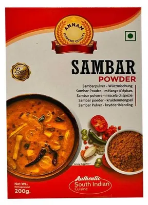 Zdjęcie produktu dla Przyprawa do zupy Annam Sambar Powder 200 g – aromatyczna mieszanka do dań