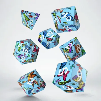 Produktbild von Q-Workshop Würfelset Butterfly - Full Art Design - Spielzeug