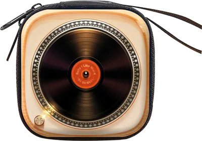 Produktbild von Brieftasche Radio Tape Print Reißverschluss Vintage Metall Geldbörse Aufbewahrungstasche für Party Kamera##