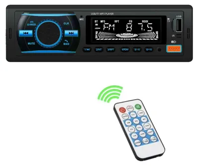Imagen del producto de Radio para el salpicón de 1 DIN con Bluetooth manos libres, pantalla con 7 colores, sistema estéreo de 4x50W y doble puerto USB