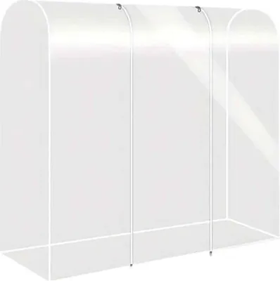 Produktbild von Kleiderständer-Abdeckung, transparente Kleiderständer-Abdeckung mit Reißverschluss, wiederverwendbare Kleiderstangen-Abdeckung, wasserdichte PEVA-Kleiderständer-Abdeckung, große Kleiderständer-Staubschutzhülle, einfach zu verwenden für Kleiderständer