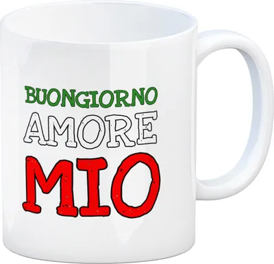 Produktbild von Buongiorno Amore Mio Kaffeebecher Italien Guten Morgen Liebe Tazza