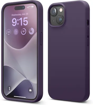 Produktbild von Elago Premium Silikonhülle für iPhone 15 Deep Purple