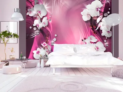 Produktbild von Vlies Fototapete 400x280 cm Tapeten Wandtapete XXL Blumen Orchidee Abstrakt b-A-0223-a-d