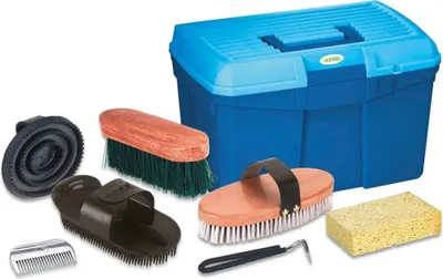 Produktbild von Kerbl Putzbox 7-teilig befüllt