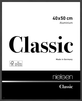 Produktbild von nielsen Aluminium Bilderrahmen Classic, 40x50 cm, Schwarz Matt