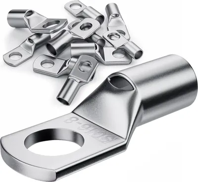 Produktbild von Rohrkabelschuh SC16-8, 15 Stück Kabelschuhe Set 16mm², M8 SC Rohrkabelschuhe Set für Kfz Batteriekabel, Kupfer Ringkabelschuhe Set, Kabelschuhe Sortiment für Auto, Rohrkabelschuh Set