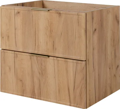 Produktbild von Badezimmerschrank Eiche Craft + goldener Griff, 46 x 60 x 57 cm