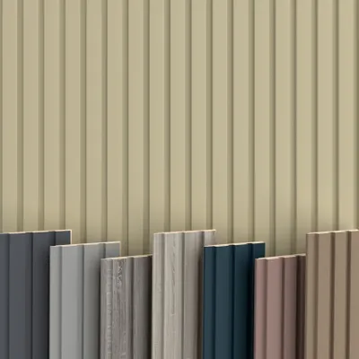 Produktbild von BEATS Lamellen 2,75m HEXIM - MDF Holz Lamellenwand Wandpaneele Lamellenverkleidung Wandverkleidung Lamellenpaneele Holzpaneele Natur (1 Abschlussprofil, Beats De Luxe Palomino)