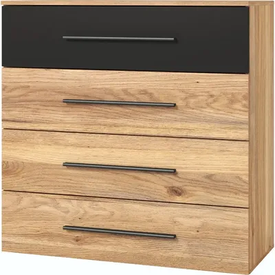 Zdjęcie produktu dla Komoda BETA 4S 91cm dąb muavella/czarna