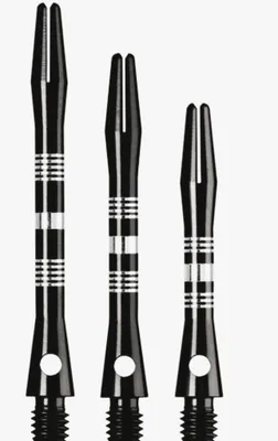 Produktbild von Designa | Multiline Aluminium Dartschäfte | Short 35 mm | Schwarz | 1 Set