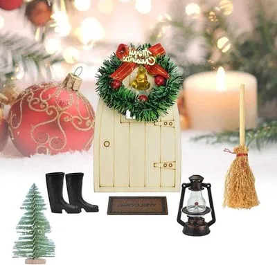 Image de Maison de poupées de Noël, décorations miniatures, décorations pour sapin de Noël