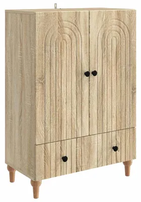 Zdjęcie produktu dla Komoda vidaXL z drewna dębowego Sonoma, 66 x 34,5 x 95 cm, materiał drewnopochodny