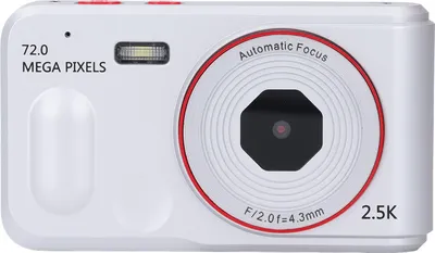 Obrázek produktu pro Digitální fotoaparát 72MP 2,5K 16x zoom Automatické ostření Anti Shake 2,4palcová obrazovka Přenosný kompaktní fotoaparát pro děti studenty Vlogování Stříbrný