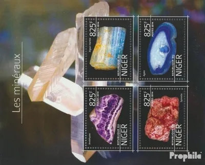 Produktbild von Briefmarken Niger 2014 Mi 3264-3267 Kleinbogen (kompl. Ausg.) postfrisch Mineralien