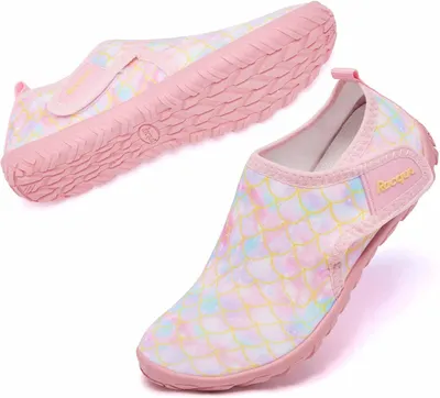 Produktbild von Racqua Wasser-Schuhe für Kinder zum Schwimmen Seeigel-Motiv Meerjungfrauenmotiv Rosa 31