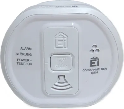 Zdjęcie produktu dla Ei Electronics Ei208, Tlenek Węglu (CO), Czujnik elektrochemiczny, Przewodowa, 85 dB, Biały, Plastik
