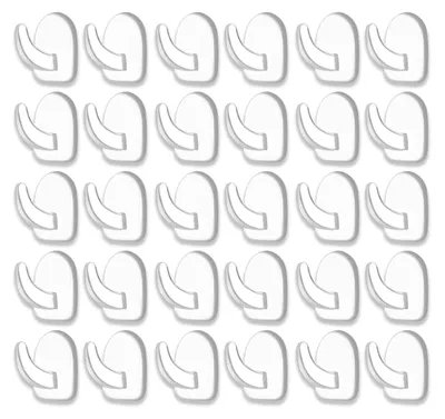 Produktbild von 30 selbstklebende Haken, extra starke selbstklebende Haken, transparente Wandhaken, kein Bohren erforderlich, für Bad, Küche, Schlafzimmer, 3 x 2 cm