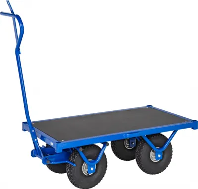 Produktbild von Kongamek Schwerlastwagen 1200x690x397mm mit Feststellbremse und Ziehgriff Ø300mm Luftbereifung 1300kg Tragkraft