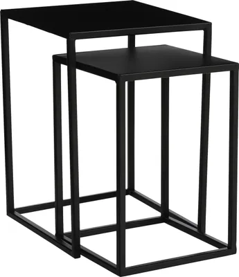 Image de Mica Decorations Table d'appoint Goa - 30x30x42 cm - Fer - Noir