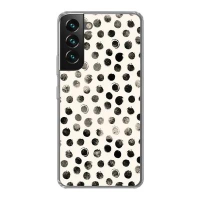 Produktbild von MuchoWow® Handyhülle Schutzhülle Hülle für Samsung Galaxy S22 Polka dots - Schwarz - Weiß Silikon Softcase Handy Hülle - Mobiltelefonhülle