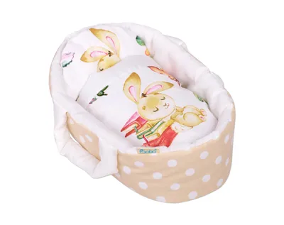 Produktbild von Puppentragetasche MINI für Puppen bis 26 cm, mit Bettzeug BOBO – Märchentiere