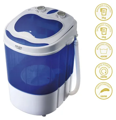 Produktbild von Adler AD 8051, Toplader, 3 kg, Blau, Weiß