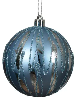 Productafbeelding van Kerstballen kunststof d8 cm ijsblauw Decoris