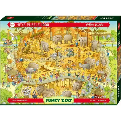 Produktbild von HEYE Puzzle Grü ner Zoo: Afrikanische Exposition 1000 Teile