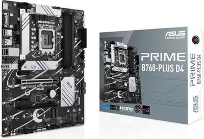 Zdjęcie produktu dla Płyta główna ASUS PRIME B760-PLUS D4, Intel 13/12 Gen, 3x M.2, 4x SATA 6 Gb/s